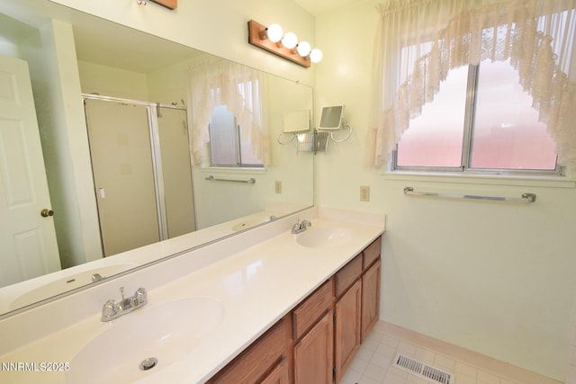 1664 Shadow Wood Rd, Reno, NV 89523 - bathroom featuring a shower stall and double vanity