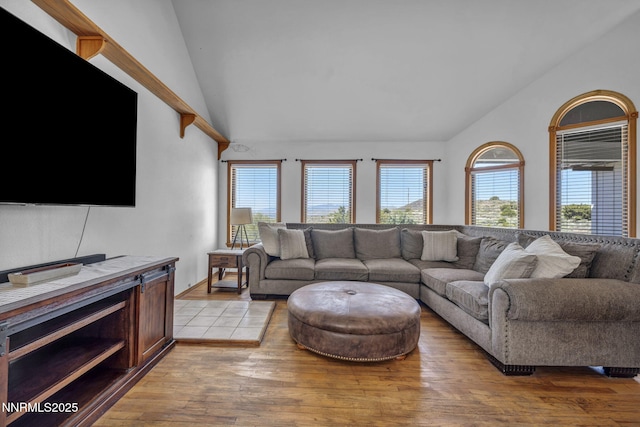 670 Valle Verde Dr, Sparks, NV 89441 - living room featuring light wood-style flooring and high vaulted ceiling