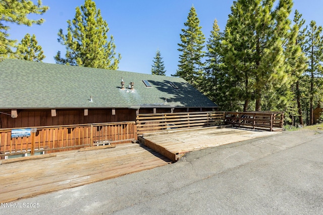 223 Ski Ct # B, Stateline, NV 89449 - exterior space featuring a shingled roof and a deck