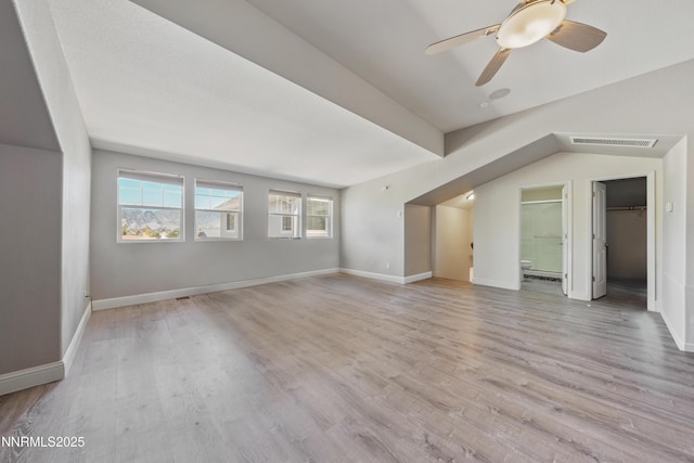 1011 Keystone Ct, Gardnerville, NV 89460 - unfurnished living room with wood finished floors, ceiling fan, and baseboards