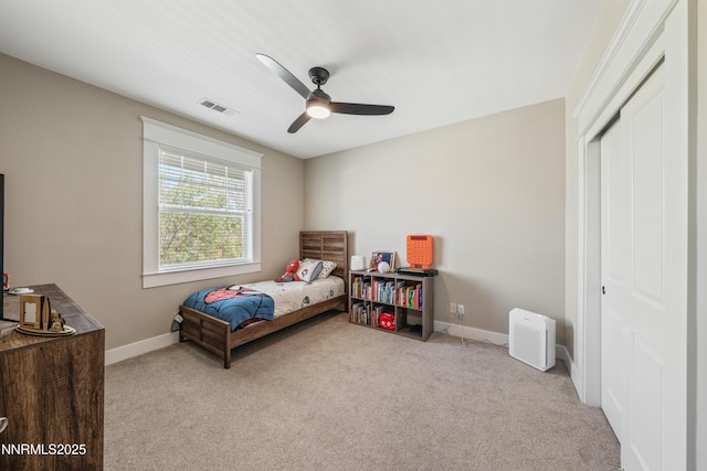 1011 Keystone Ct, Gardnerville, NV 89460 - carpeted bedroom featuring baseboards, a closet, and ceiling fan