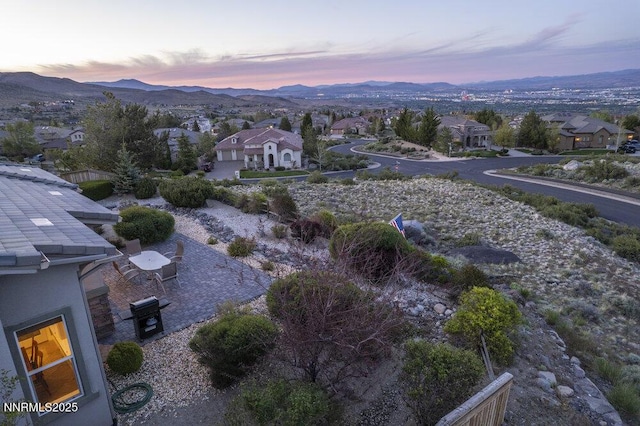 10168 Via Fiori, Reno, NV 89511 - aerial view at dusk of a mountain view and a residential view