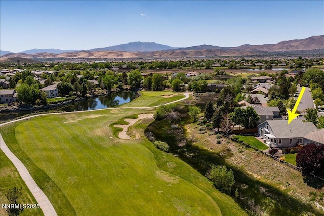 6740 Cinnamon Dr, Sparks, NV 89436 - aerial perspective of suburban area featuring a water and mountain view and a local golf course