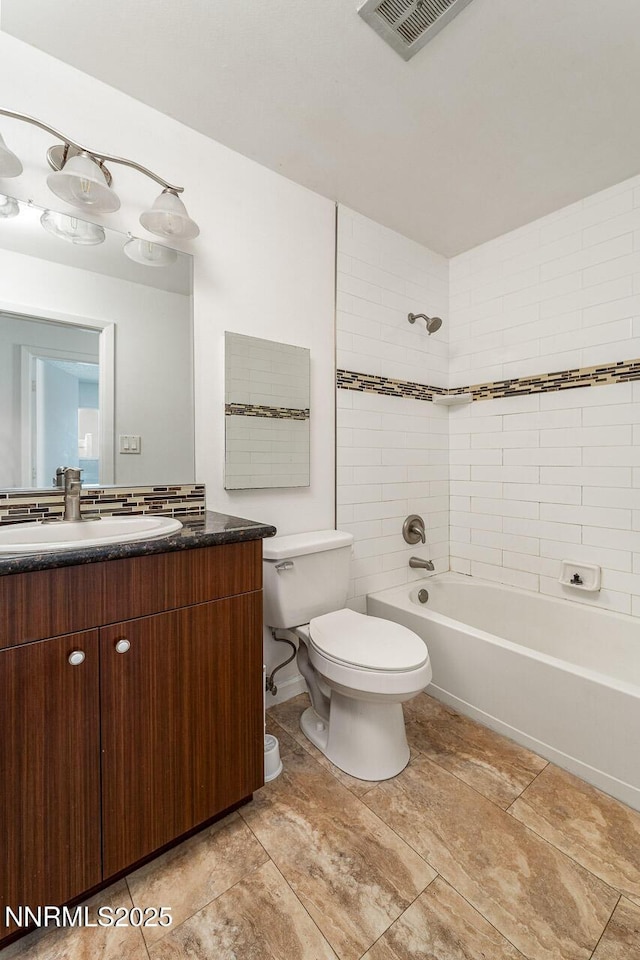 201 N Carson Meadow Dr, Carson City, NV 89701 - full bathroom with toilet, vanity, and shower / bathtub combination
