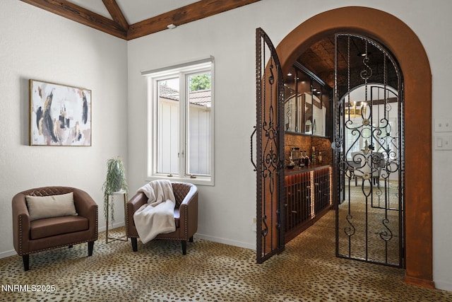 5101 Eldorado Dr, Reno, NV 89519 - sitting room with arched walkways and baseboards
