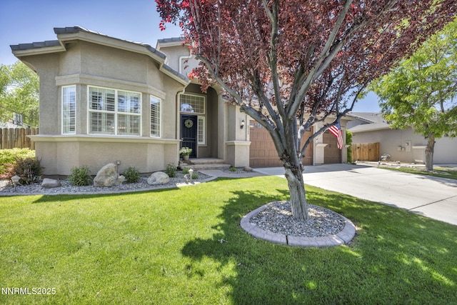 212 Portrush Ct, Dayton, NV 89403 - view of front of home featuring concrete driveway, stucco siding, and a garage
