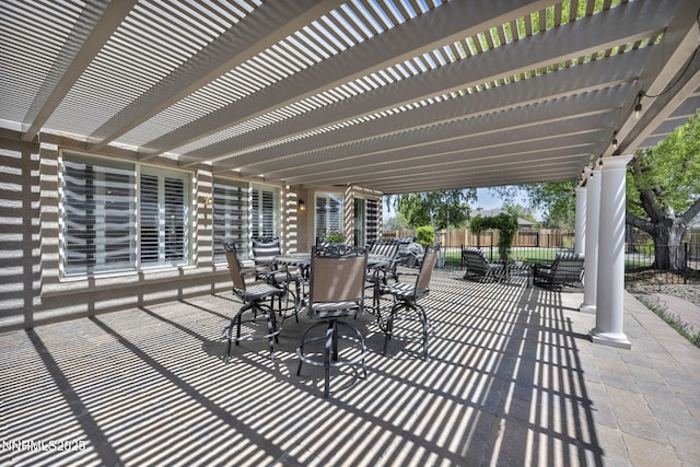 212 Portrush Ct, Dayton, NV 89403 - view of patio featuring a pergola and outdoor dining space