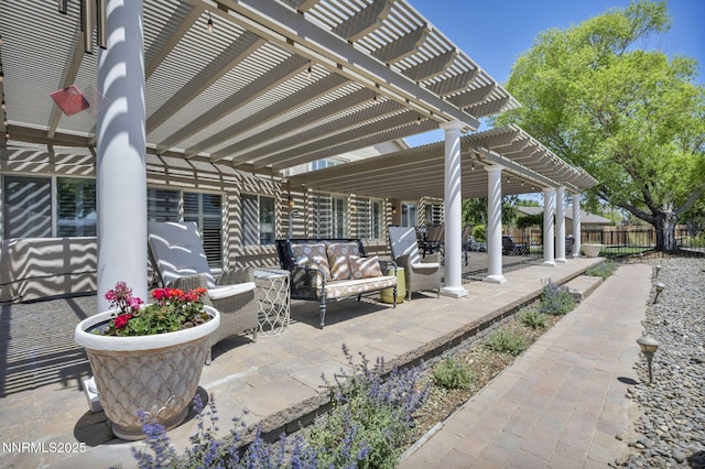 212 Portrush Ct, Dayton, NV 89403 - view of patio / terrace with a pergola and an outdoor living space