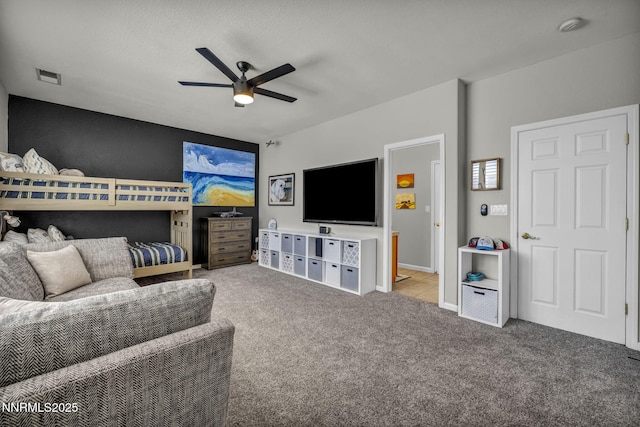 212 Portrush Ct, Dayton, NV 89403 - carpeted living room with ceiling fan