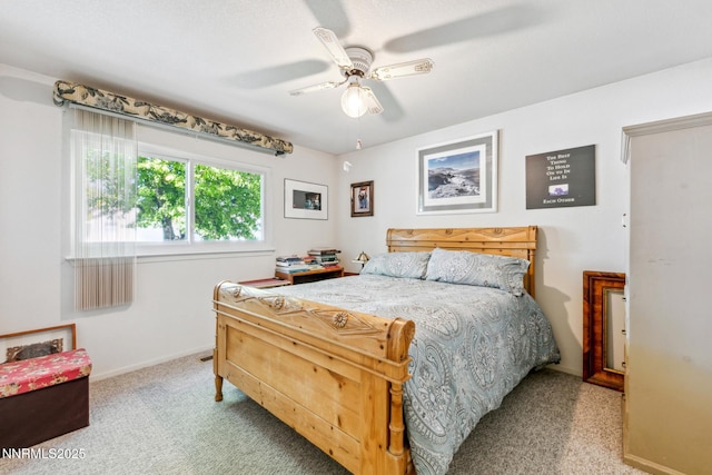 1341 Leonard Rd, Gardnerville, NV 89460 - bedroom featuring light carpet, baseboards, and ceiling fan