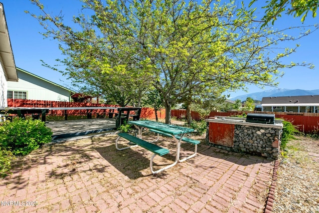 1341 Leonard Rd, Gardnerville, NV 89460 - view of patio with a mountain view