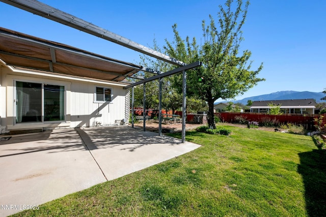 1341 Leonard Rd, Gardnerville, NV 89460 - view of yard featuring a mountain view and a patio area