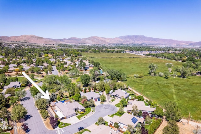 2080 St George Way, Carson City, NV 89703 - aerial view of property and surrounding area with a mountain backdrop and nearby suburban area