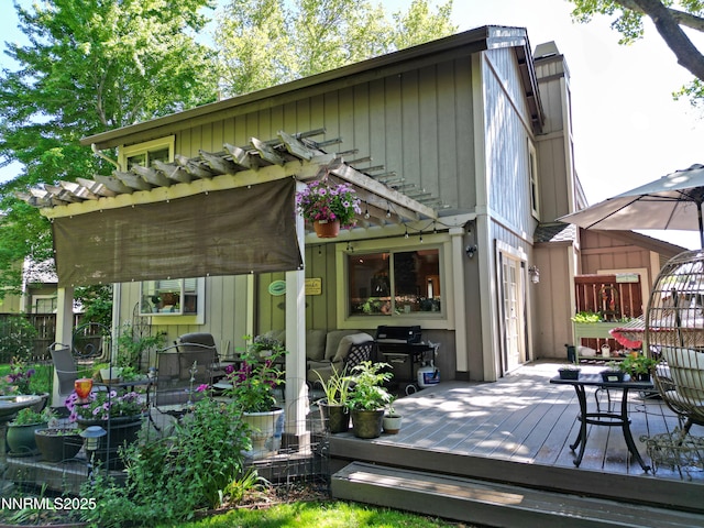 4115 Willowsprings Ct, Reno, NV 89519 - wooden terrace with a pergola
