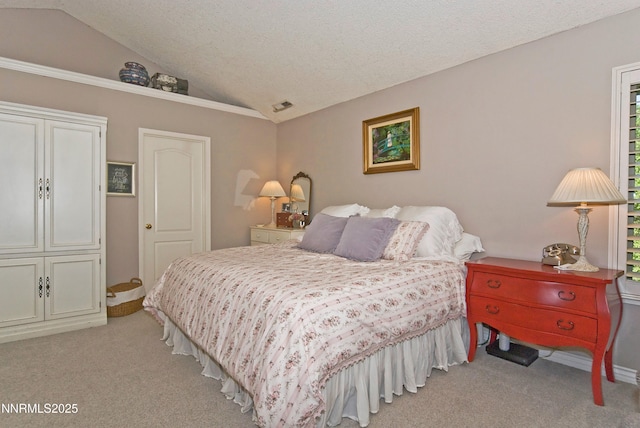4115 Willowsprings Ct, Reno, NV 89519 - bedroom with vaulted ceiling, light carpet, and a textured ceiling