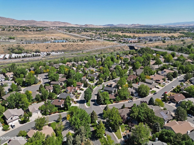 4115 Willowsprings Ct, Reno, NV 89519 - aerial view of property and surrounding area featuring nearby suburban area and a water and mountain view