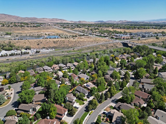 4115 Willowsprings Ct, Reno, NV 89519 - aerial view of property and surrounding area with nearby suburban area and a water and mountain view