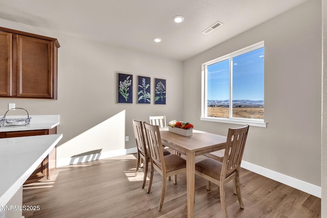 255 Pinto Ranch Ct, Reno, NV 89510 - dining area featuring light wood-type flooring, baseboards, and recessed lighting