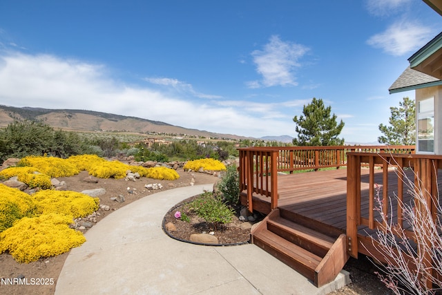 615 Oxbow Ct, Reno, NV 89511 - deck featuring a mountain view