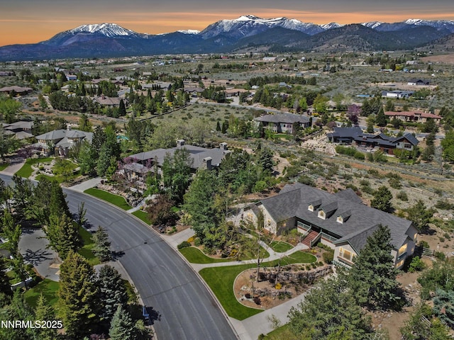 615 Oxbow Ct, Reno, NV 89511 - aerial view at dusk of a mountain view and a residential view