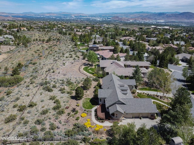 615 Oxbow Ct, Reno, NV 89511 - aerial view of property and surrounding area featuring a mountainous background