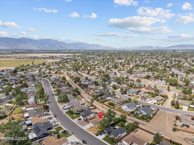 1344 Patricia Dr, Gardnerville, NV 89460 - aerial view of property's location with a mountain backdrop and nearby suburban area
