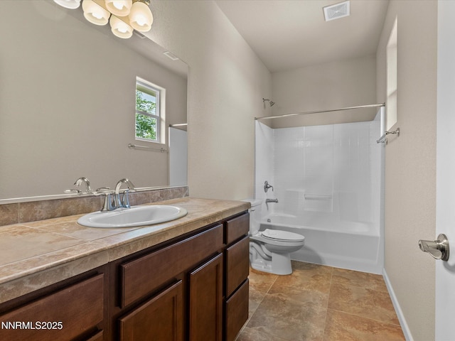 1105 Fiore Ct, Minden, NV 89423 - bathroom with vanity, toilet, washtub / shower combination, and baseboards