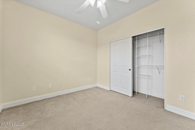 1239 Flintwood Dr, Carson City, NV 89703 - unfurnished bedroom with carpet flooring, a closet, baseboards, and a ceiling fan
