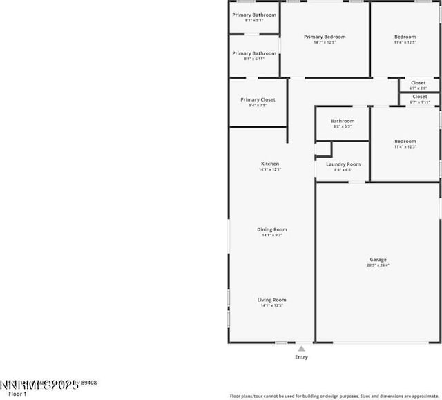 877 Agate Way, Fernley, NV 89408 - property floor plan
