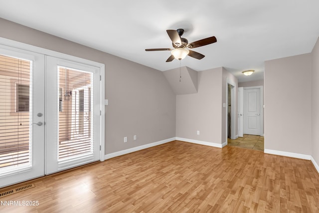 1220 Conway Ln, Reno, NV 89503 - bonus room featuring light wood-type flooring, ceiling fan, and french doors