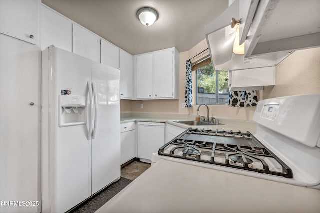 2511 Sycamore Glen Dr Apt 4, Sparks, NV 89434 - kitchen featuring white appliances, a sink, light countertops, and white cabinetry