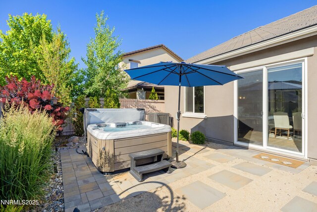 10260 Rollins Dr, Reno, NV 89521 - view of patio featuring a hot tub