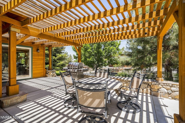 2607 Bowers Rd, Gardnerville, NV 89410 - view of patio / terrace with outdoor dining space, grilling area, and a pergola