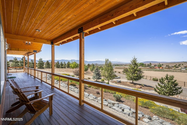 2607 Bowers Rd, Gardnerville, NV 89410 - wooden terrace featuring a mountain view