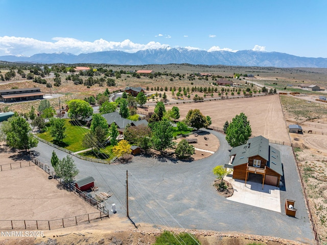 2607 Bowers Rd, Gardnerville, NV 89410 - aerial view of sparsely populated area featuring a mountainous background and a desert landscape