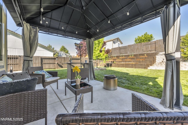 7395 Pah Rah Dr, Sparks, NV 89436 - view of patio / terrace featuring an outdoor living space and a gazebo