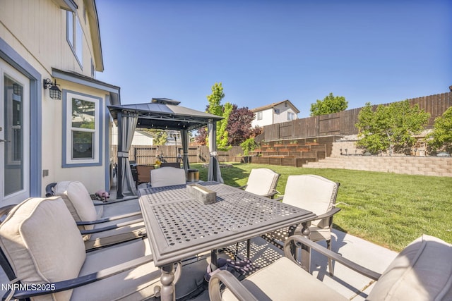 7395 Pah Rah Dr, Sparks, NV 89436 - view of patio featuring outdoor dining area and a gazebo