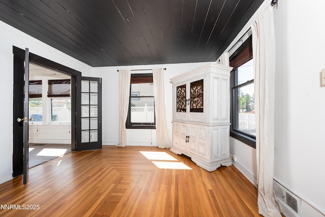 1417 Douglas Ave, Gardnerville, NV 89410 - interior space featuring wooden ceiling, french doors, and baseboards