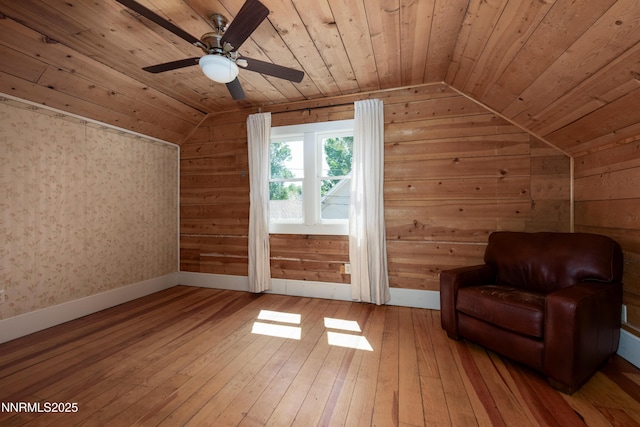 1417 Douglas Ave, Gardnerville, NV 89410 - bonus room with vaulted ceiling, wood ceiling, wood-type flooring, and a ceiling fan