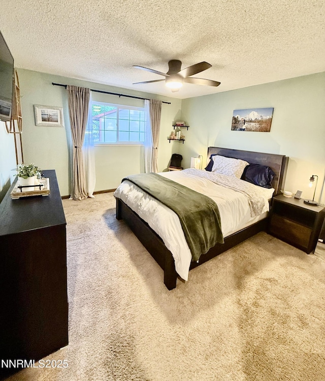 3100 Pine Ln, Carson City, NV 89706 - carpeted bedroom featuring ceiling fan and a textured ceiling