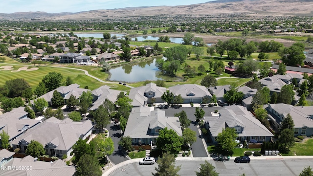 6638 Aston Cir, Sparks, NV 89436 - aerial perspective of suburban area with a water and mountain view and a golf club