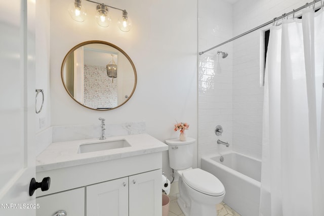 6300 Trailblazer Ct, Reno, NV 89511 - bathroom with shower / bath combination with curtain, vanity, toilet, and tile patterned flooring