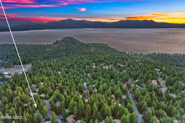259 Mc Faul Ct, Zephyr Cove, NV 89448 - aerial view at dusk of a mountain view and a view of trees