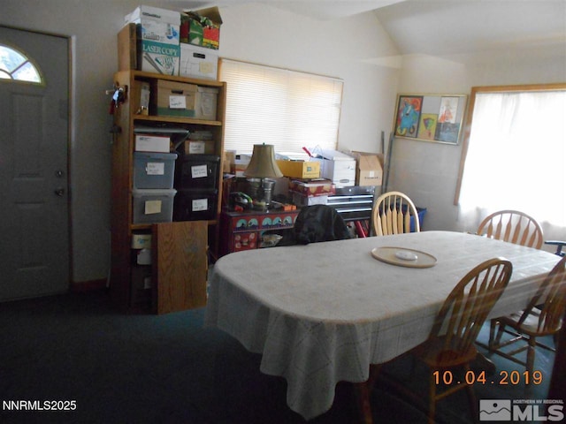11000 Mount Rose Hwy, Reno, NV 89511 - dining room featuring healthy amount of natural light and vaulted ceiling