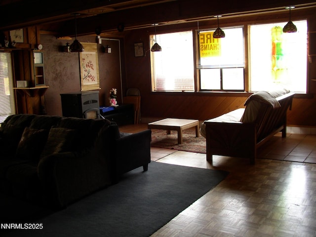 11000 Mount Rose Hwy, Reno, NV 89511 - living room with wooden walls