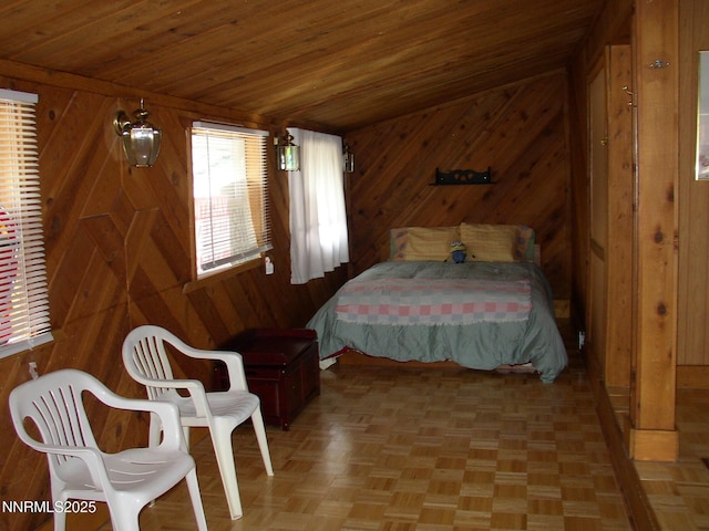 11000 Mount Rose Hwy, Reno, NV 89511 - bedroom featuring wooden walls and wooden ceiling