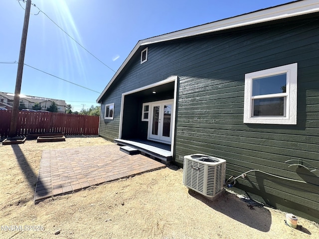 675 E Taylor St, Reno, NV 89502 - back of house with french doors, a patio, and central AC unit