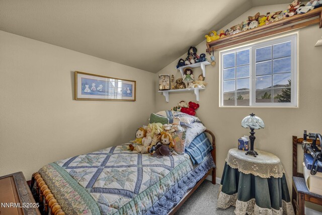 2866 La Cresta Cir, Minden, NV 89423 - carpeted bedroom featuring lofted ceiling