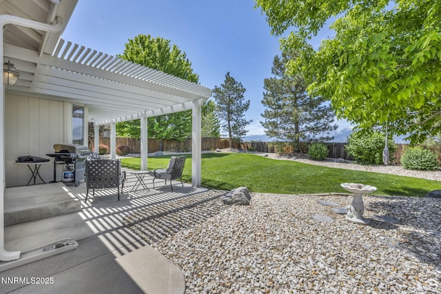 2866 La Cresta Cir, Minden, NV 89423 - view of patio with a pergola and area for grilling