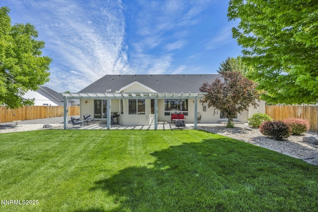 2866 La Cresta Cir, Minden, NV 89423 - rear view of property with a pergola and a patio